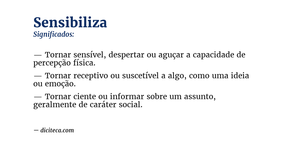 Significado de sensibiliza