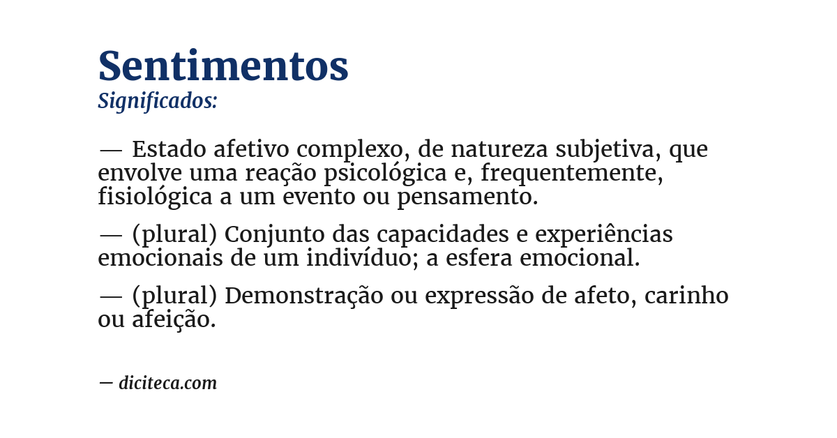 Significado de sentimentos