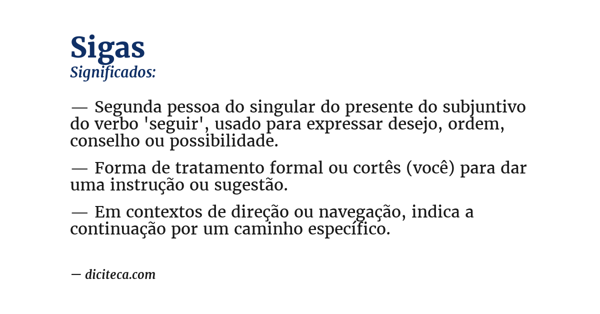 Significado de sigas