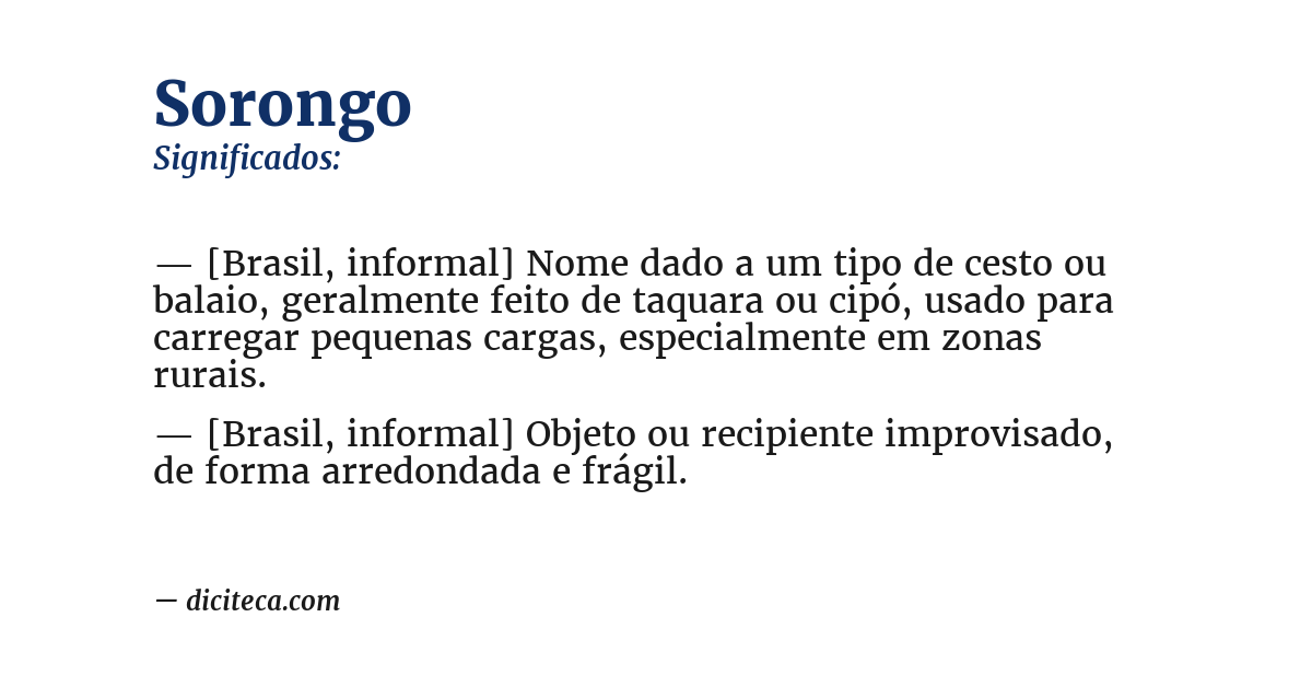 Significado de sorongo