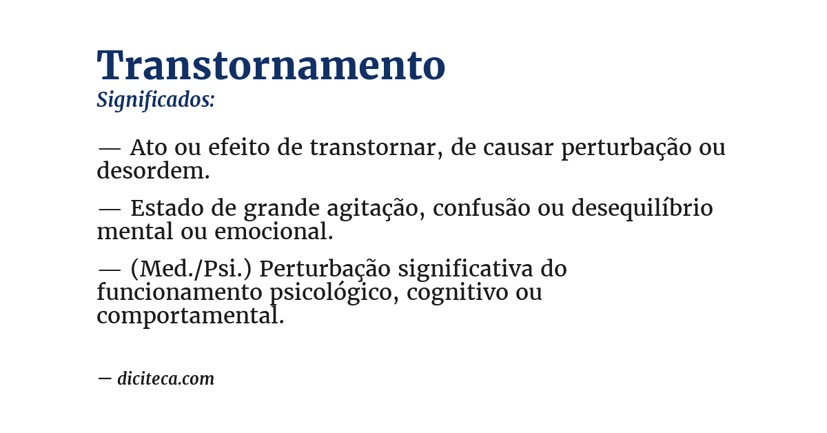 Significado de transtornamento