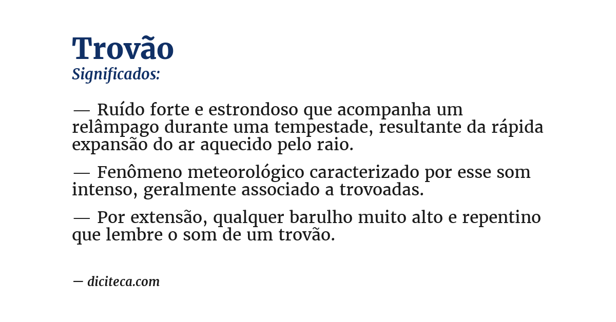 Significado de trovão