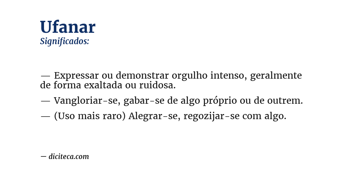 Significado de ufanar