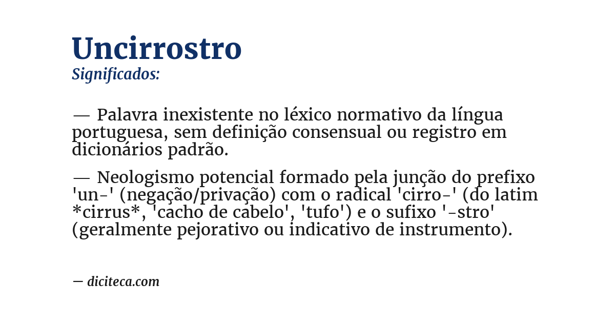 Significado de uncirrostro