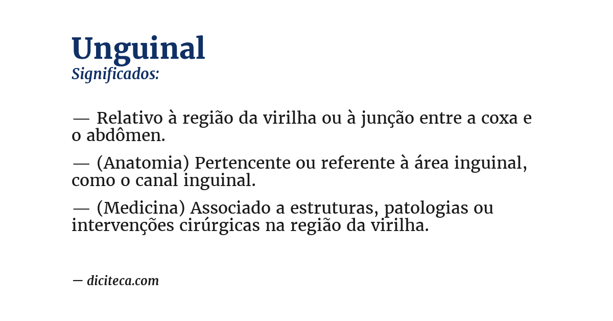 Significado de unguinal