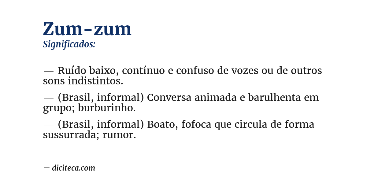 Significado de zum-zum