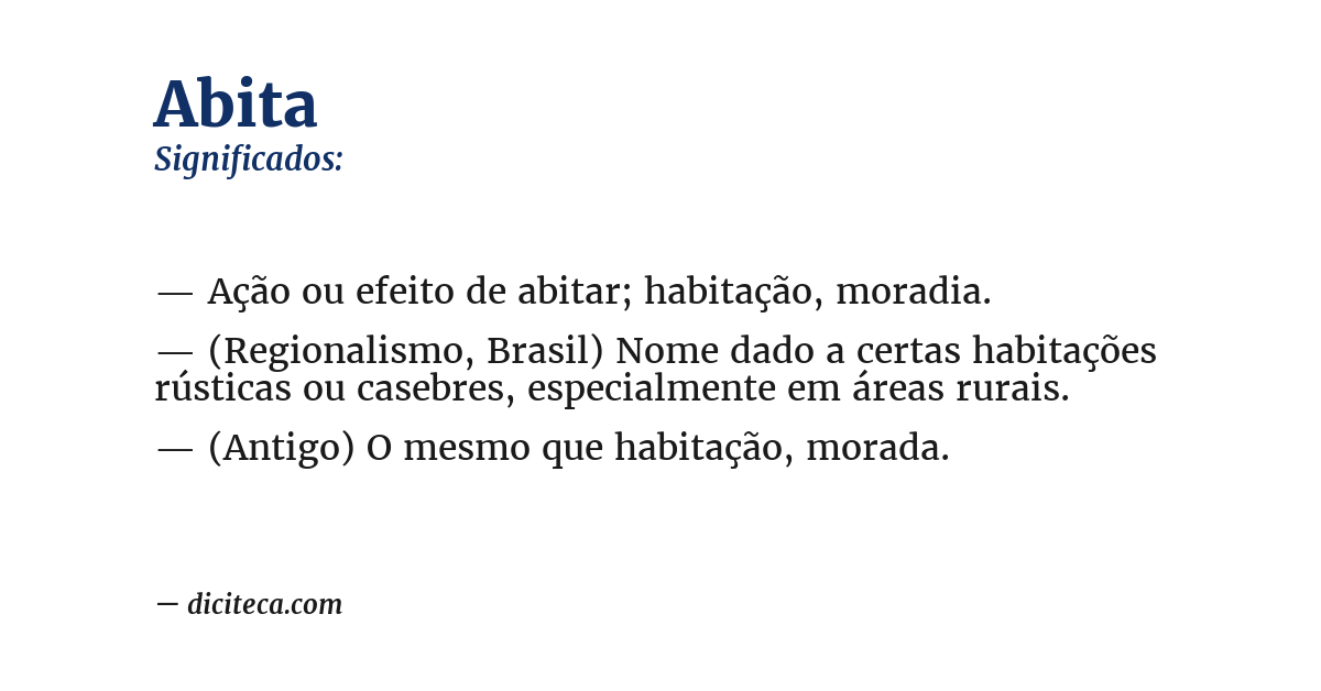 Significado de abita