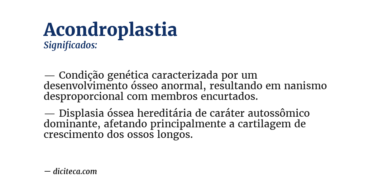 Significado de acondroplastia