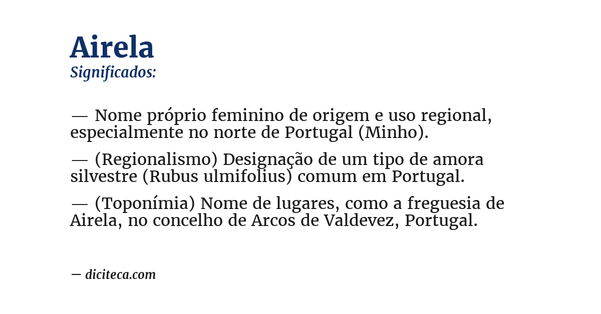 Significado de airela