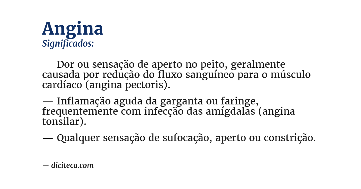 Significado de angina