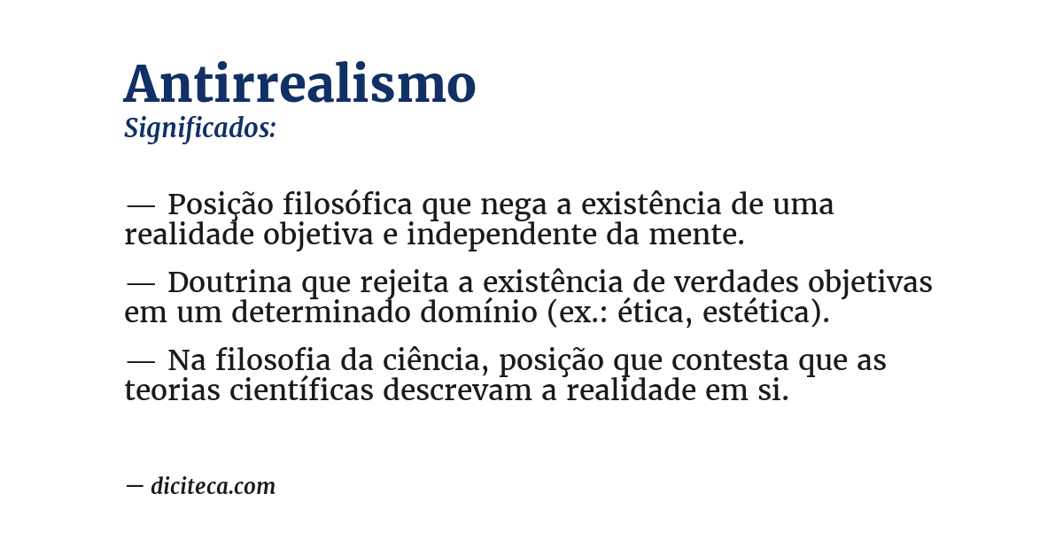 Significado de antirrealismo