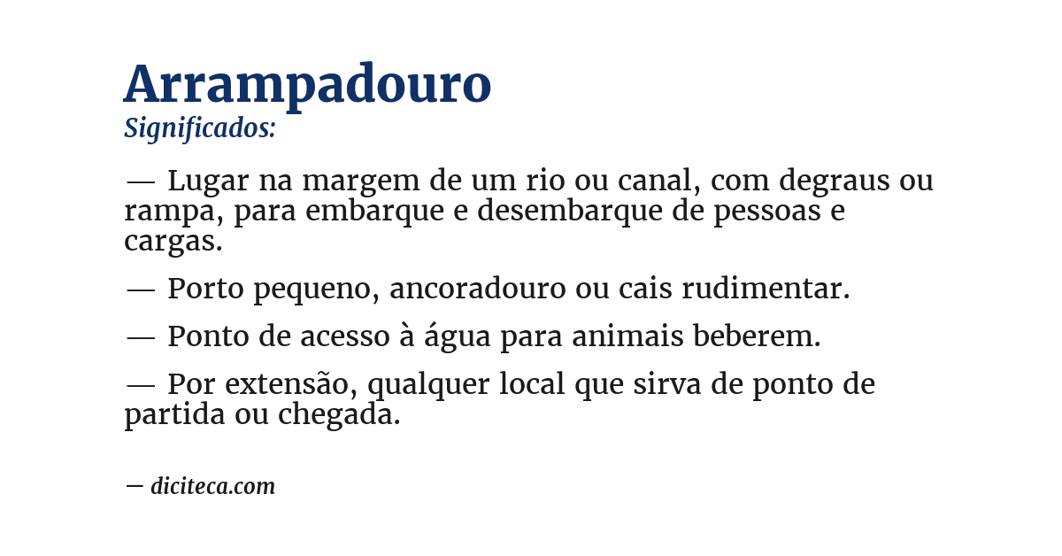 Significado de arrampadouro