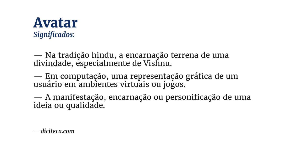 Significado de avatar