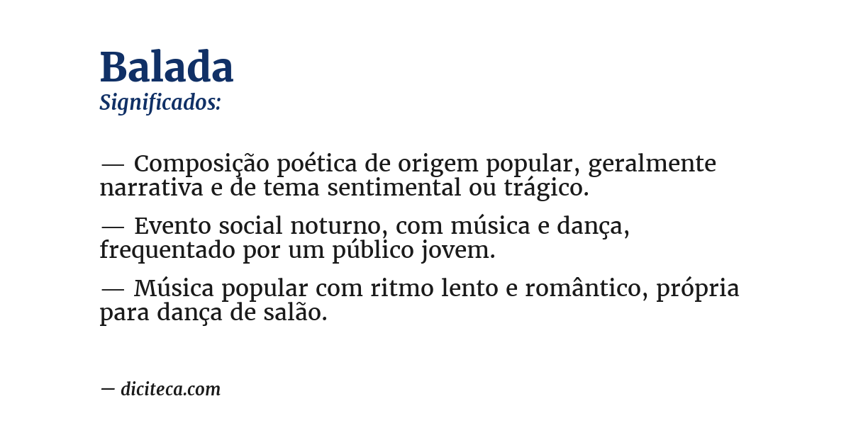 Significado de balada