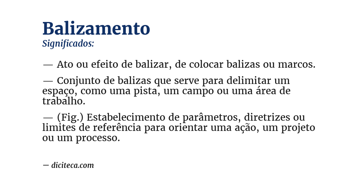 Significado de balizamento