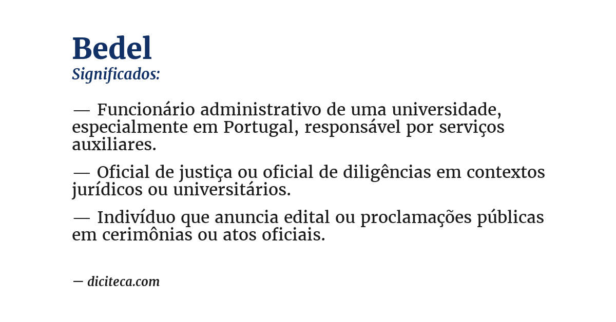 Significado de bedel