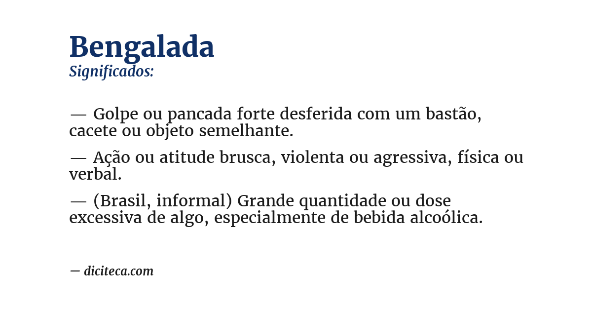 Significado de bengalada