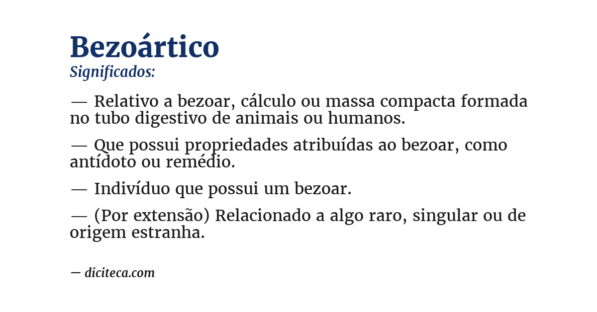 Significado de bezoártico