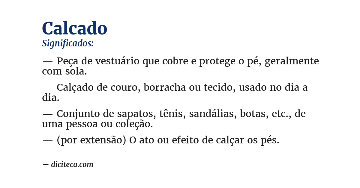 Significado de calcado