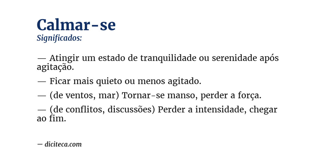 Significado de calmar-se