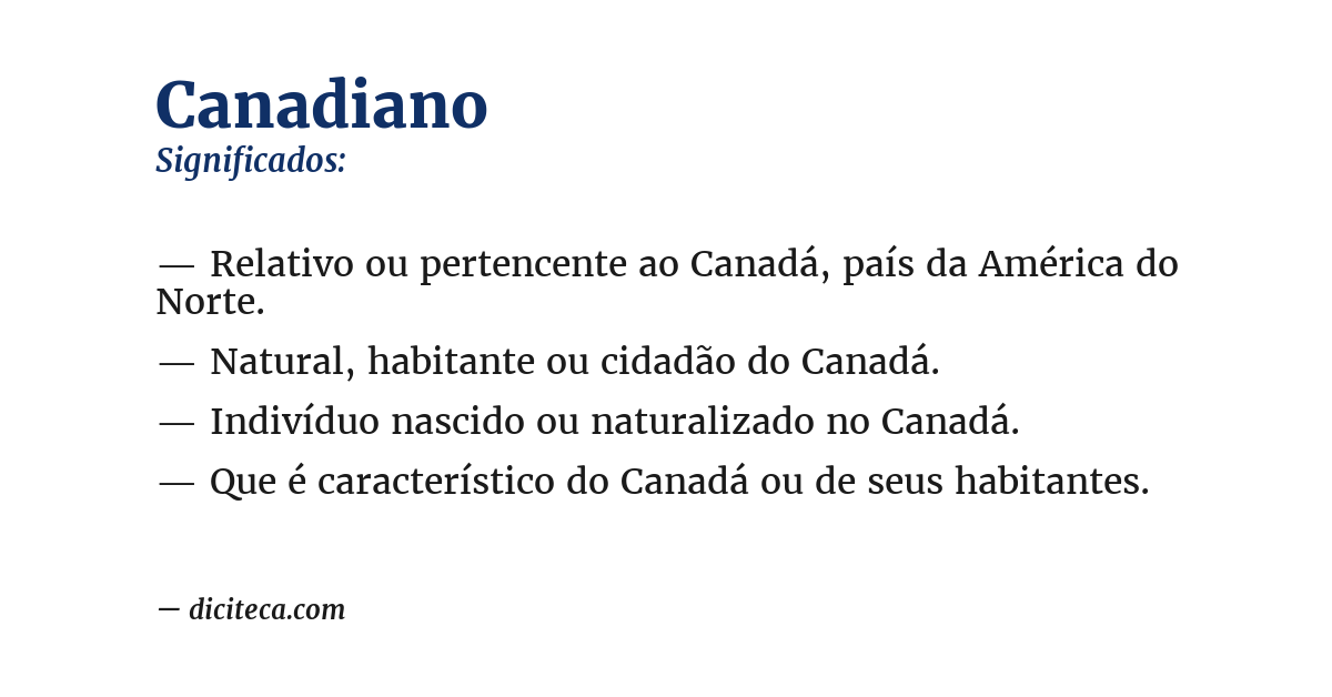 Significado de canadiano