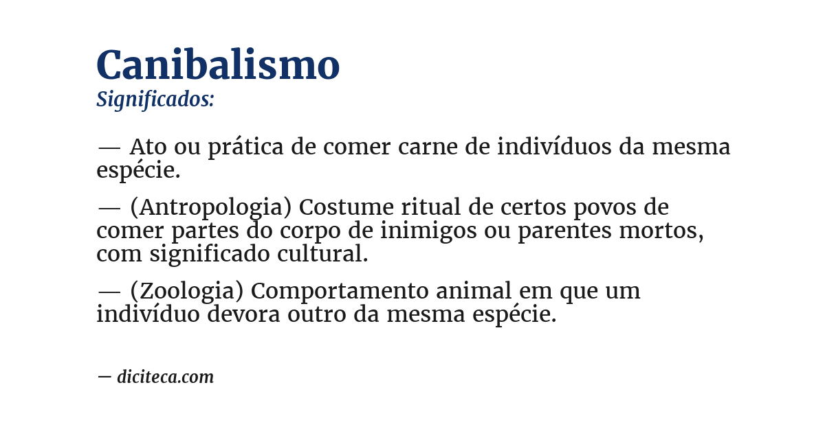 Significado de canibalismo