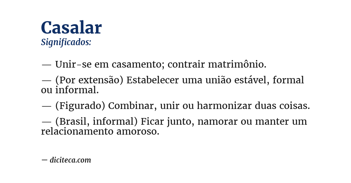 Significado de casalar