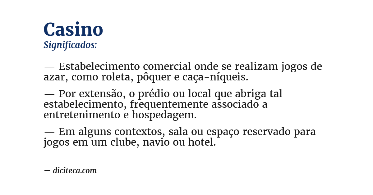 Significado de casino