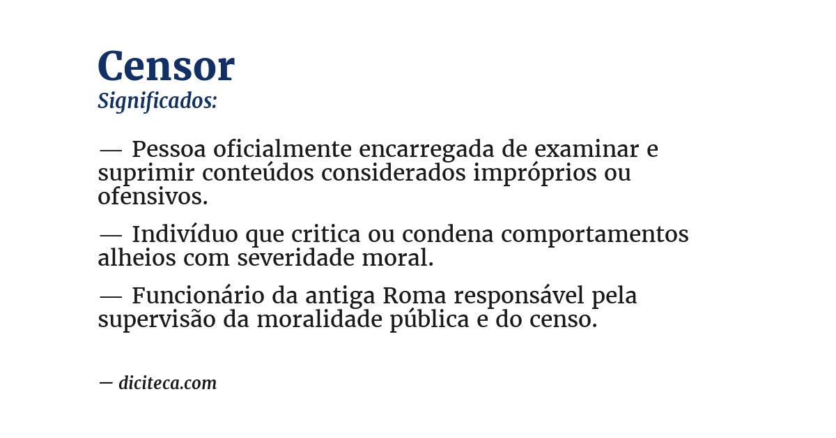 Significado de censor