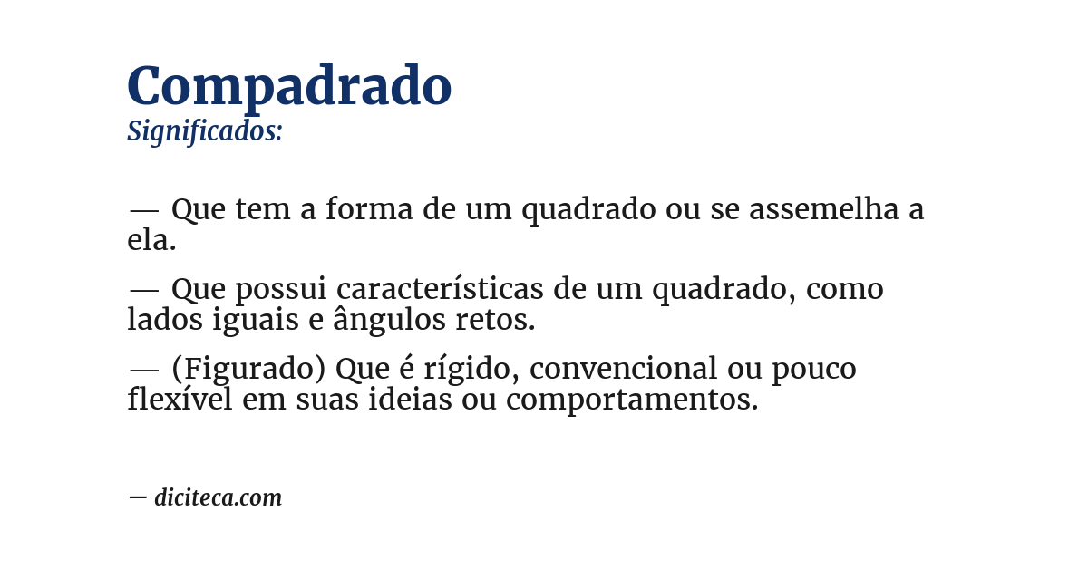 Significado de compadrado