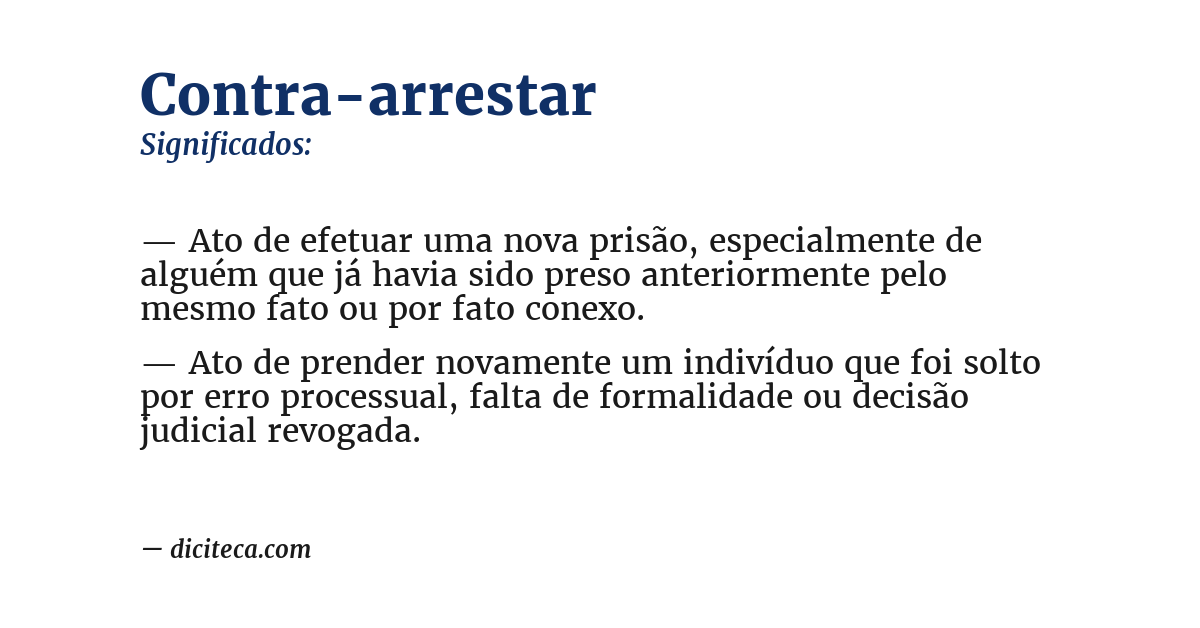 Significado de contra-arrestar