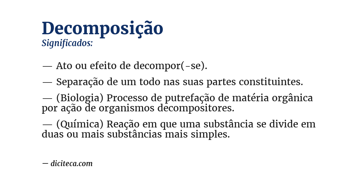 Significado de decomposição