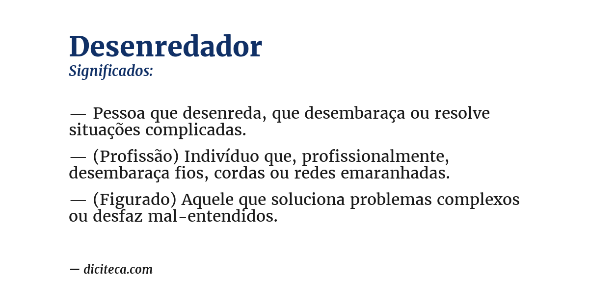 Significado de desenredador