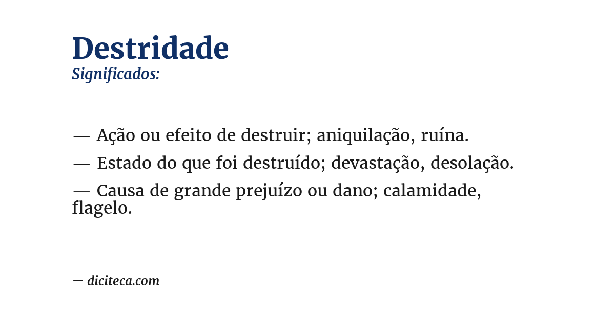 Significado de destridade
