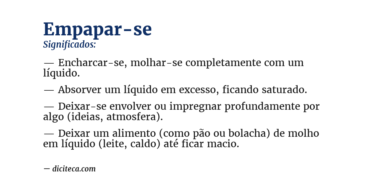 Significado de empapar-se