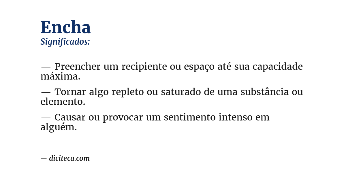 Significado de encha