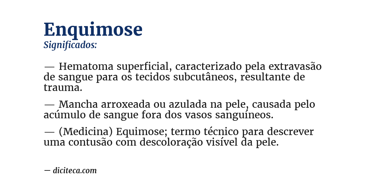 Significado de enquimose