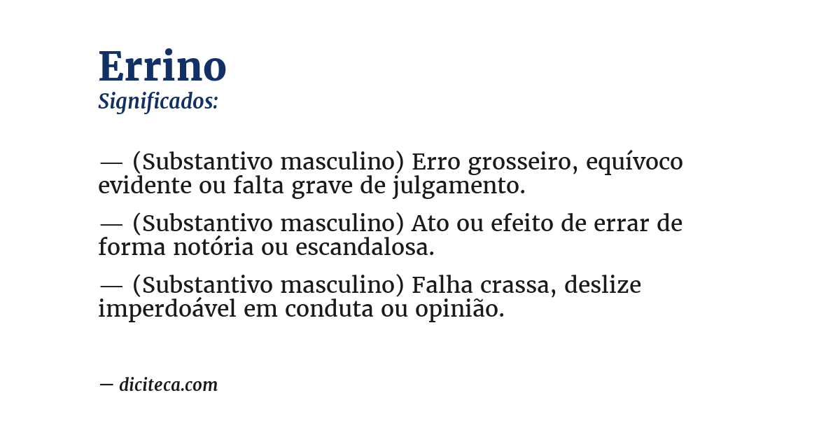 Significado de errino