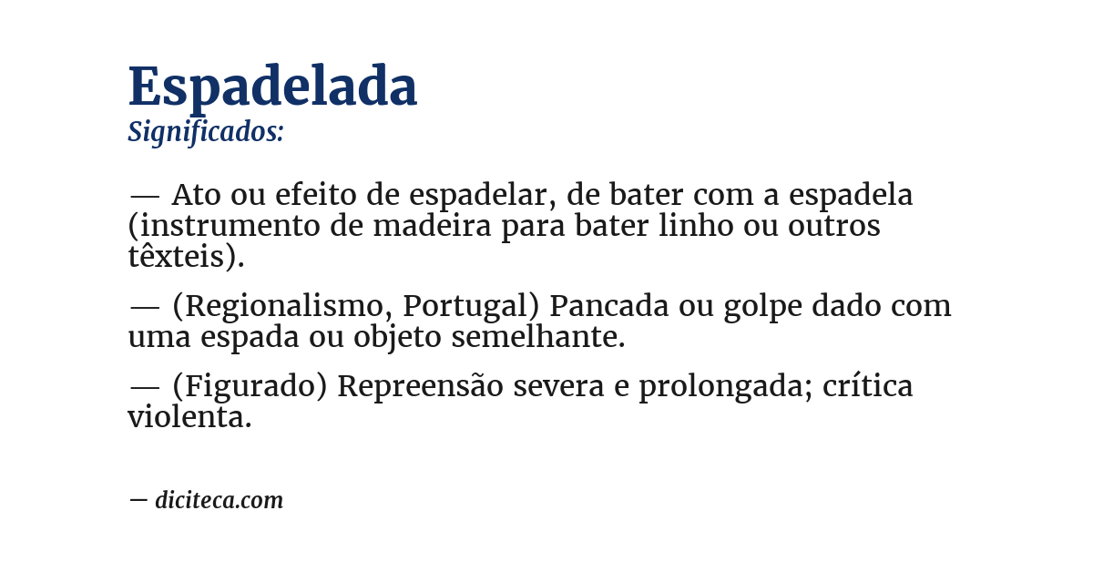 Significado de espadelada
