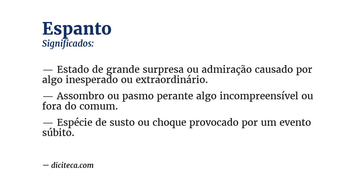 Significado de espanto