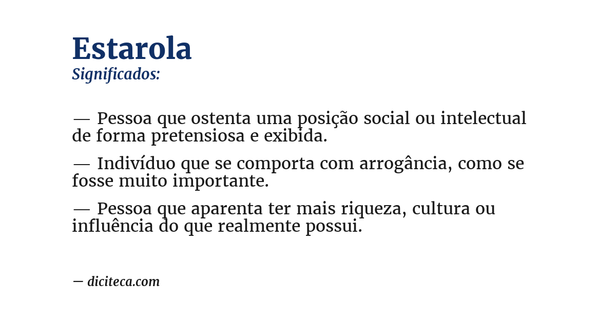 Significado de estarola
