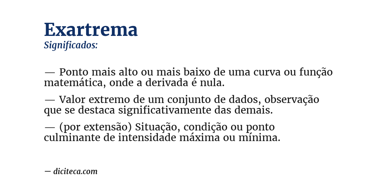 Significado de exartrema