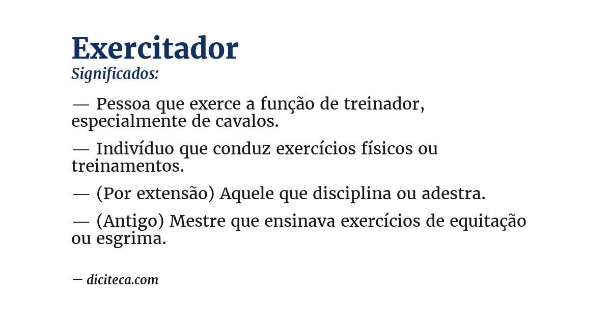 Significado de exercitador