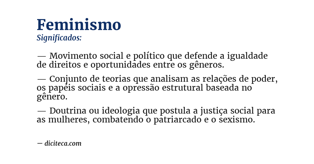 Significado de feminismo