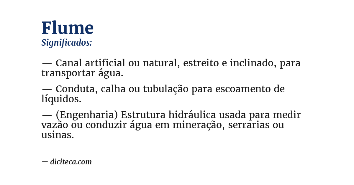 Significado de flume