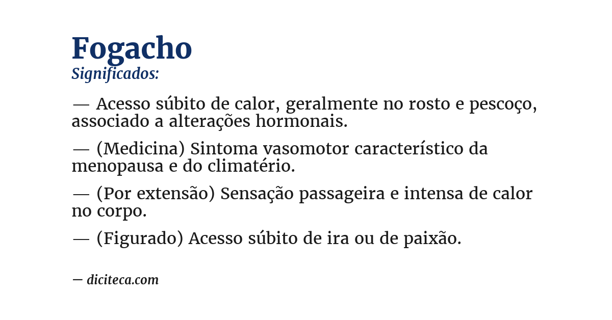 Significado de fogacho