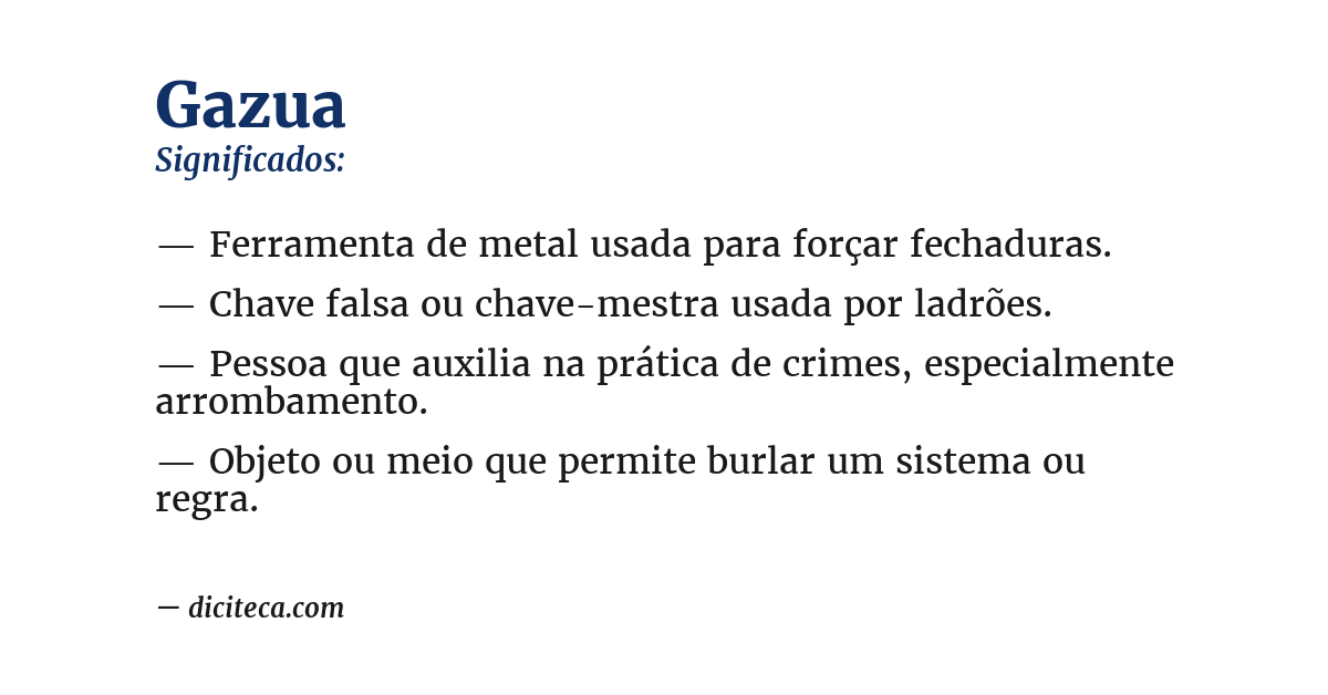 Significado de gazua