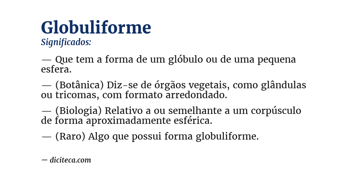 Significado de globuliforme