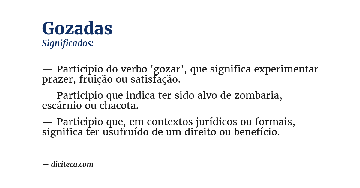 Significado de gozadas