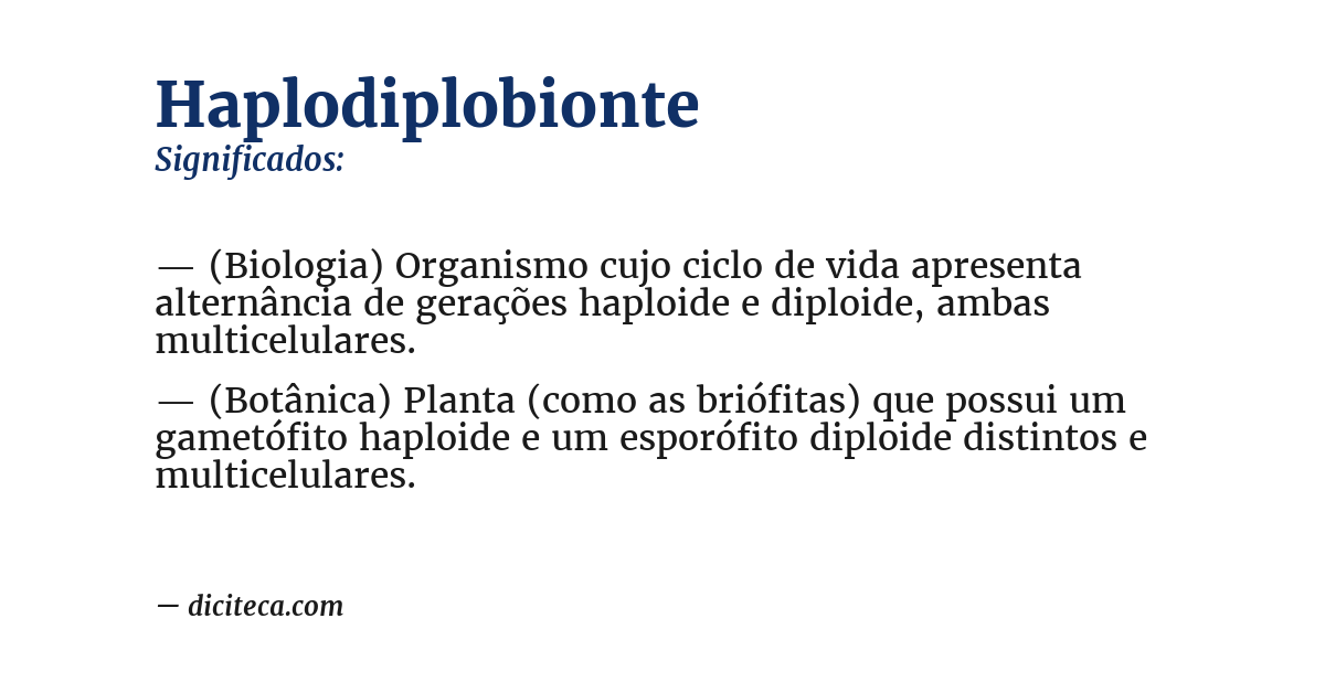 Significado de haplodiplobionte